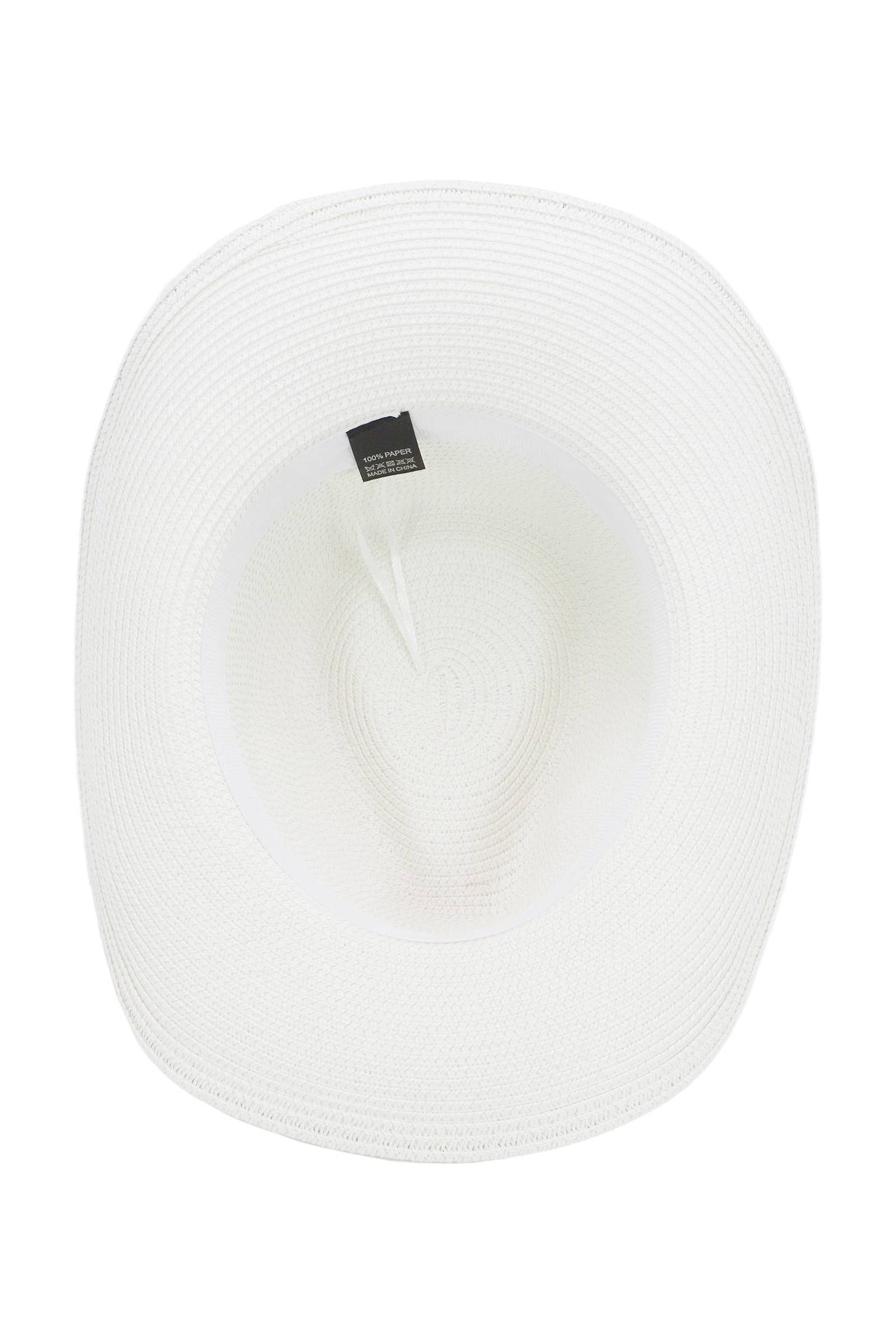 Crystal Flower Bling Patch Paper Straw Yeehaw Cowboy Hat: BEIGE / ONE SIZE