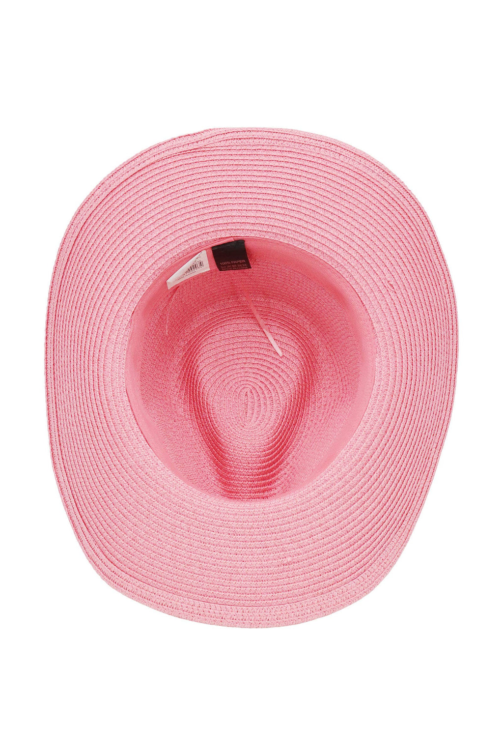Crystal Flower Bling Patch Paper Straw Yeehaw Cowboy Hat: BEIGE / ONE SIZE